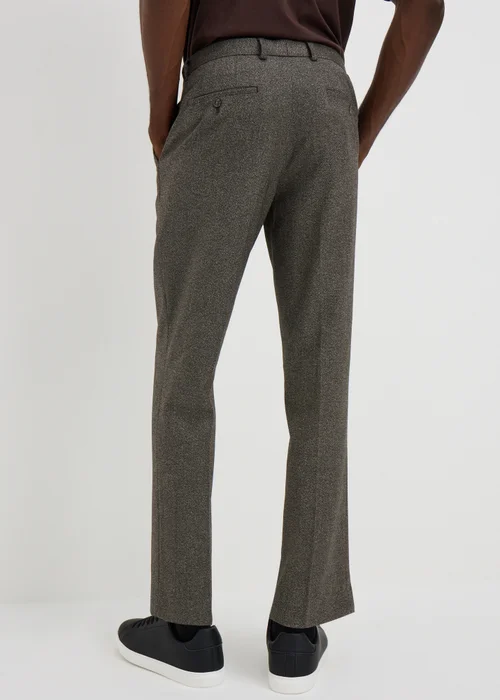 Taylor & Wright Brompton Brown Twill Tailored Fit Suit Trousers - 26/L29 Image 2