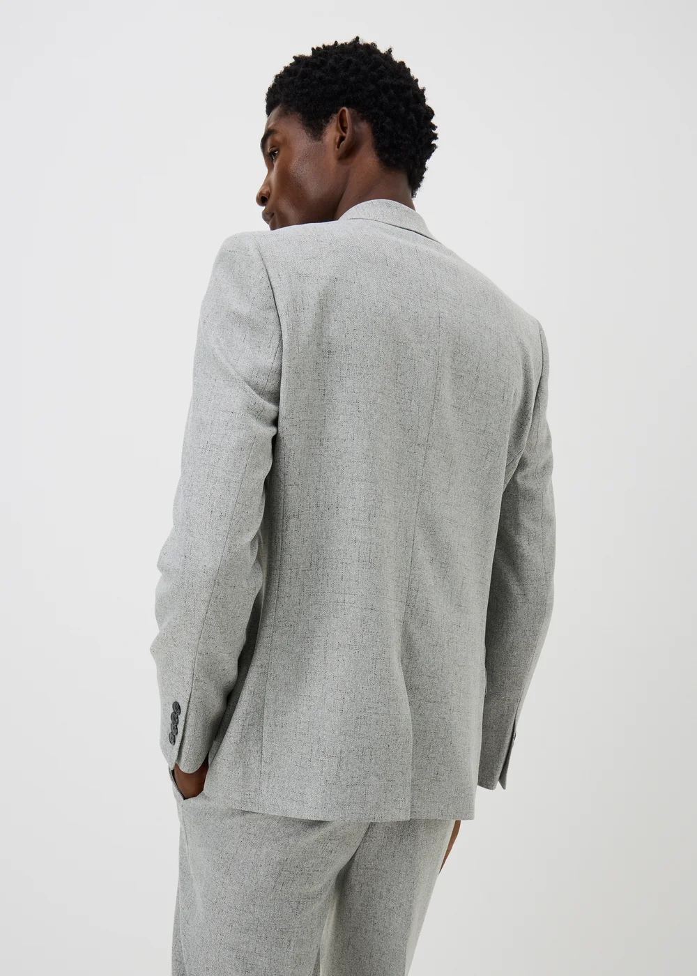 Taylor & Wright Griffith Grey Fleck Slim Fit Suit Jacket - 44 Chest Short Image 2
