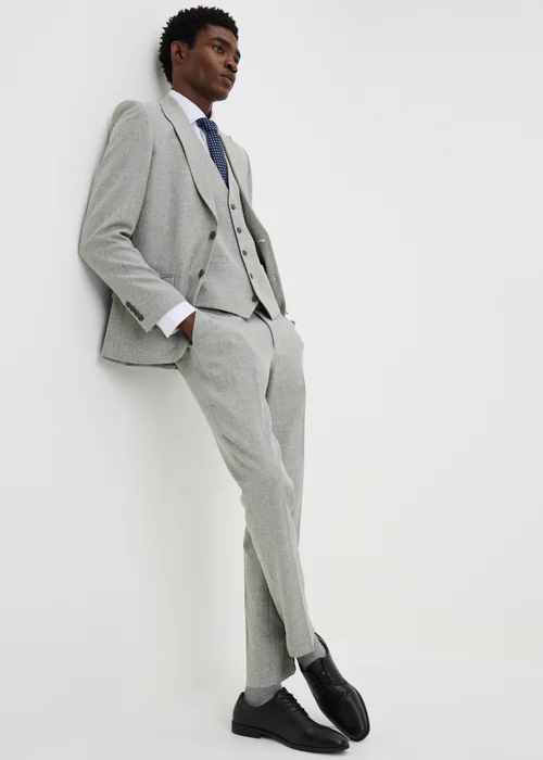 Taylor & Wright Griffith Grey Fleck Suit Waistcoat - S Image 4