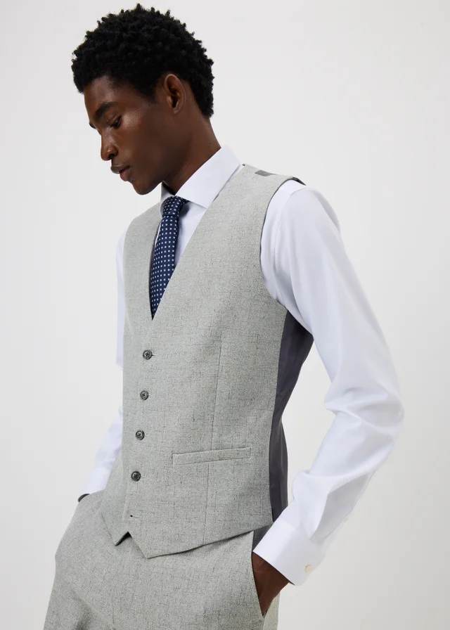 Taylor & Wright Griffith Grey Fleck Suit Waistcoat