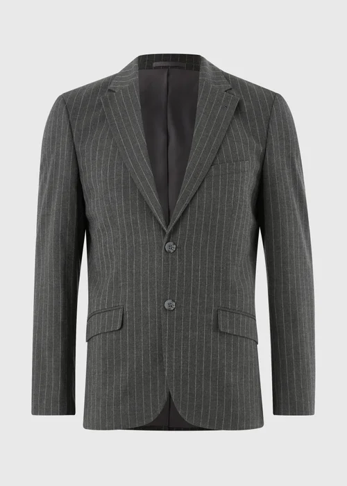 Taylor & Wright Hyde Charcoal Pinstripe Slim Fit Jacket - 34 Chest Short Image 5