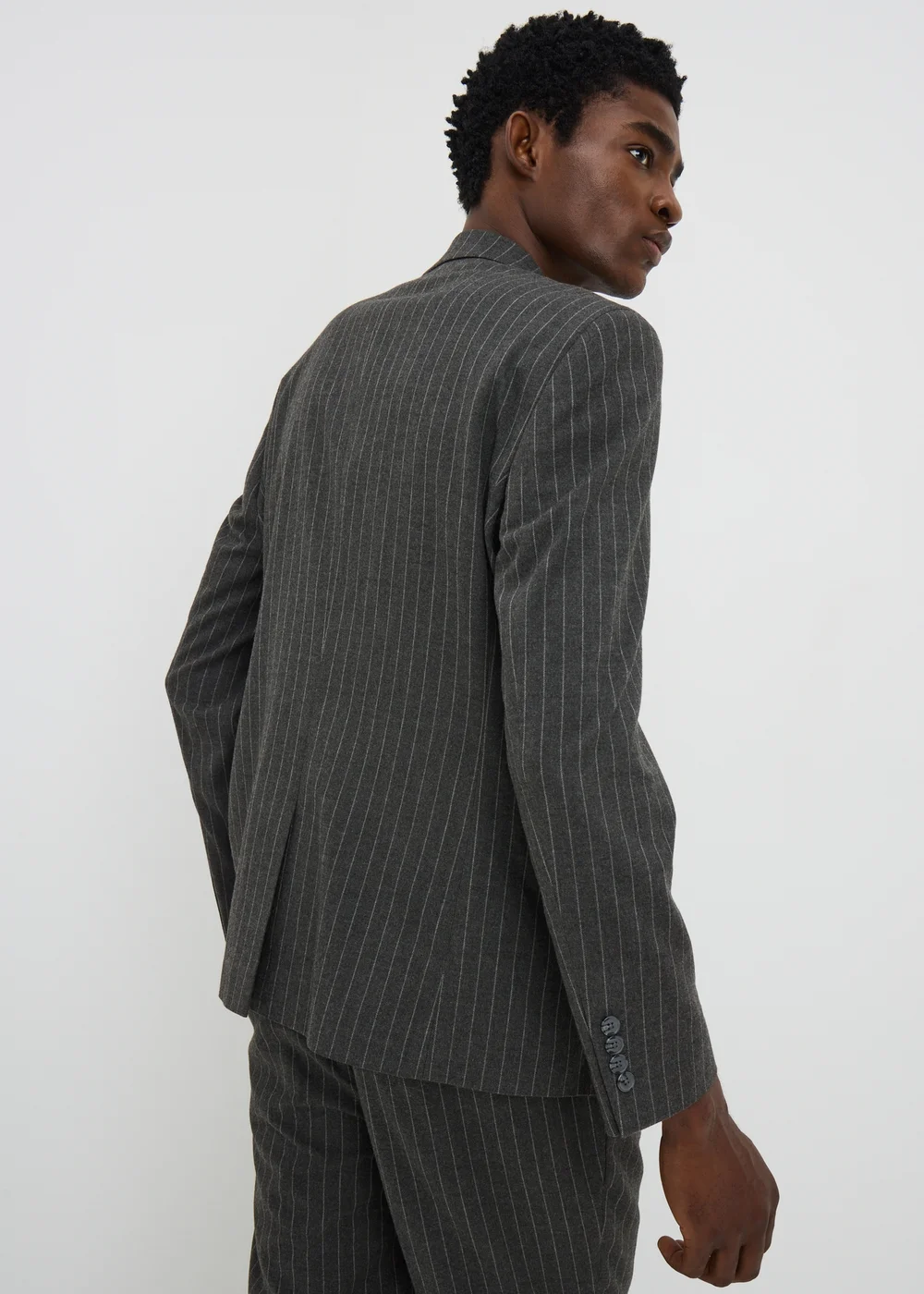 Taylor & Wright Hyde Charcoal Pinstripe Slim Fit Jacket - 34 Chest Short Image 2