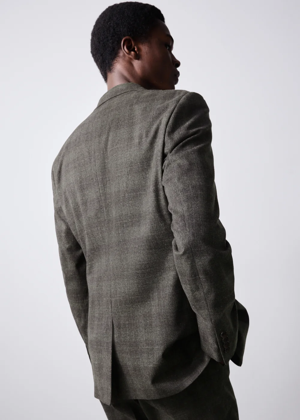 Taylor & Wright Stamford Brown Check Slim Fit Jacket - 34 Chest Short Image 3