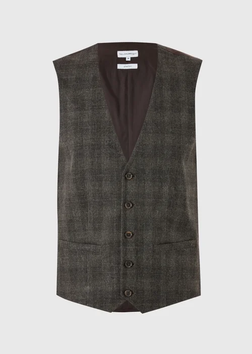Taylor & Wright Stamford Brown Check Suit Waistcoat - XS Image 3