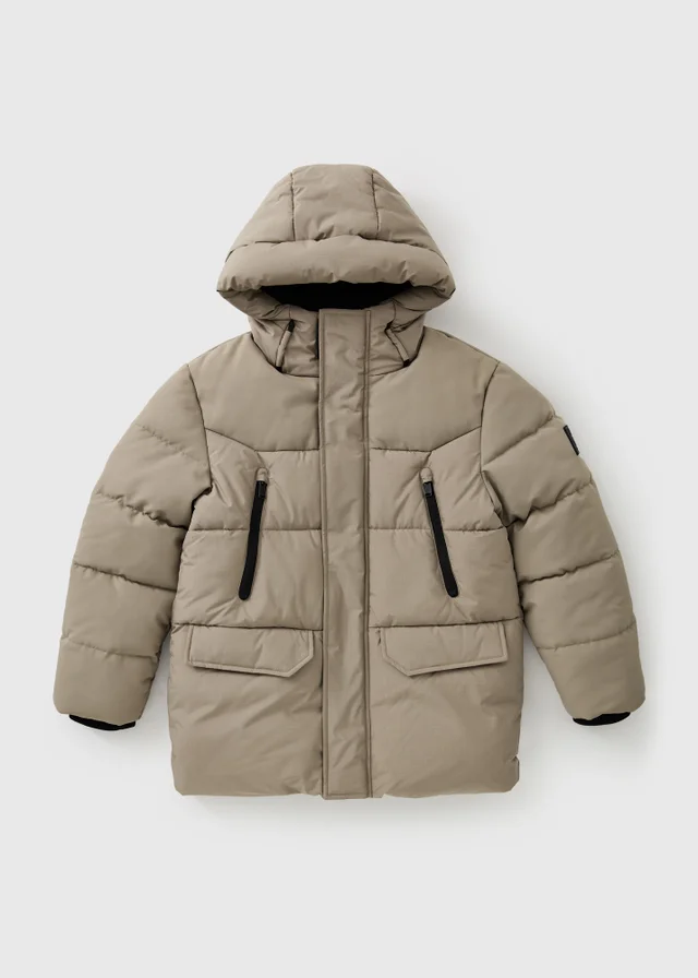 Boys Stone Parka Coat (7-15 Yrs)