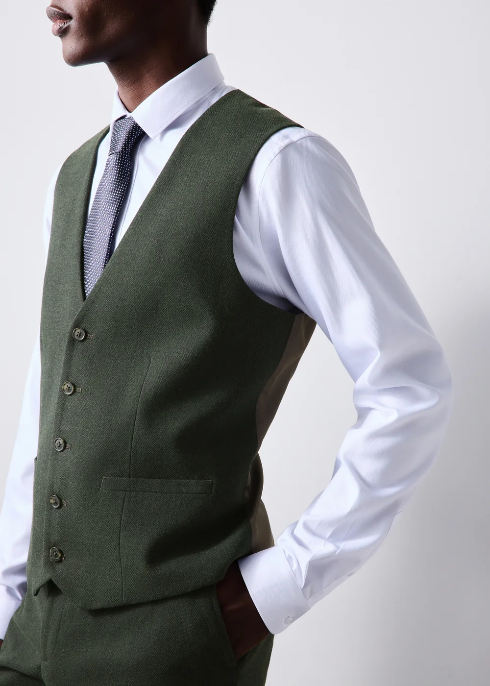 Taylor & Wright Green Greenwich Waistcoat - XS Image 4
