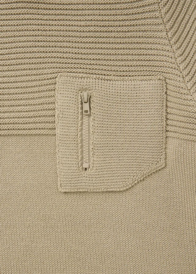 Boys Stone Ottoman Rib Hoodie (7-15yrs)