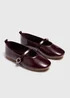 Girls Plum Patent Ballet Shoes (Younger 12-Older 5) - 12 Infants Image 1