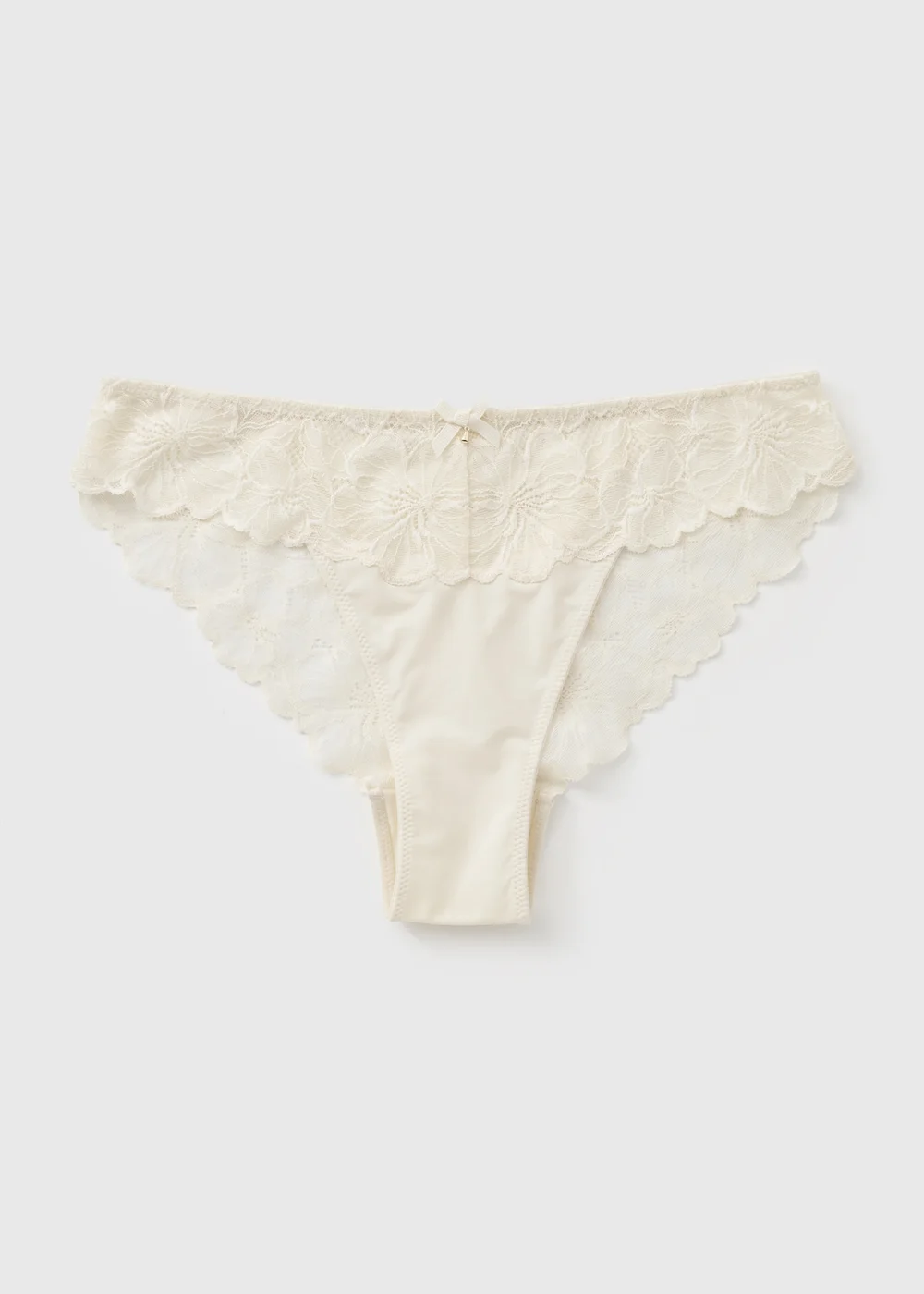 Cream Lace Co Ord Brazilian Knickers - 8 Image 1