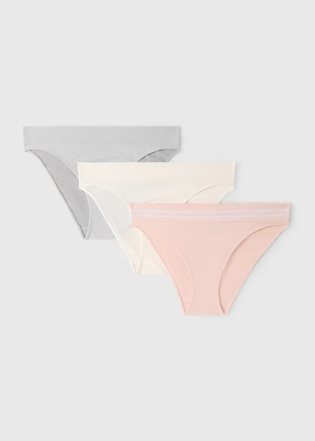 3 Pack Multicoloured Stripe Knickers