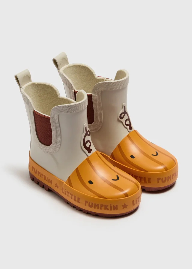 Cream Pumpkin Chelsea Wellies (Younger 4-12)