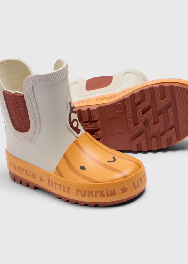 Cream Pumpkin Chelsea Wellies (Younger 4-12)