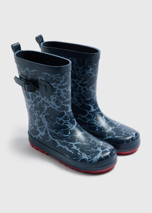 Boys Blue Storm Wellies (Younger 10-Older 6) - 3 Image 1