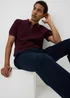 Burgundy Waffle Polo Shirt - S Image 1