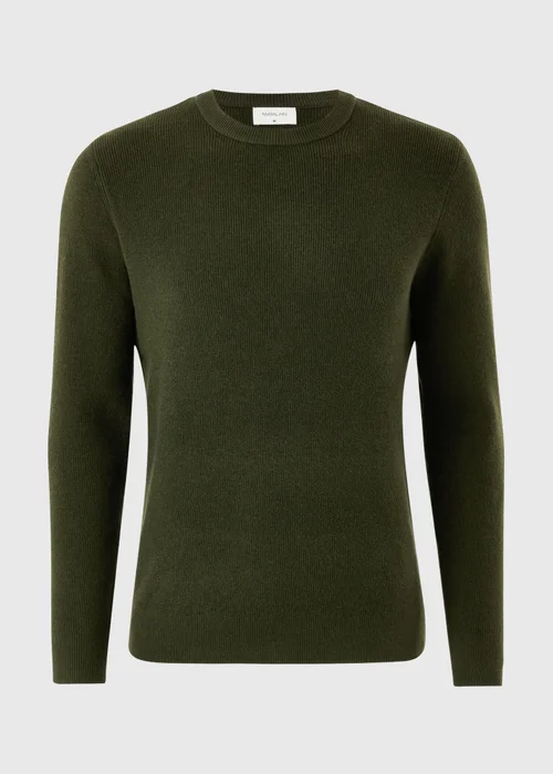 Khaki Ribbed Jumper - S Image 3