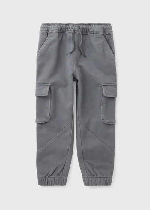Boys Grey Twill Cargo Trousers (1-8yrs) - 1.5-2 Yrs Image 1