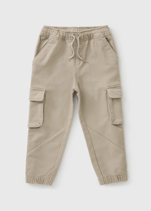 Boys Beige Cargo Trousers (1-8yrs)