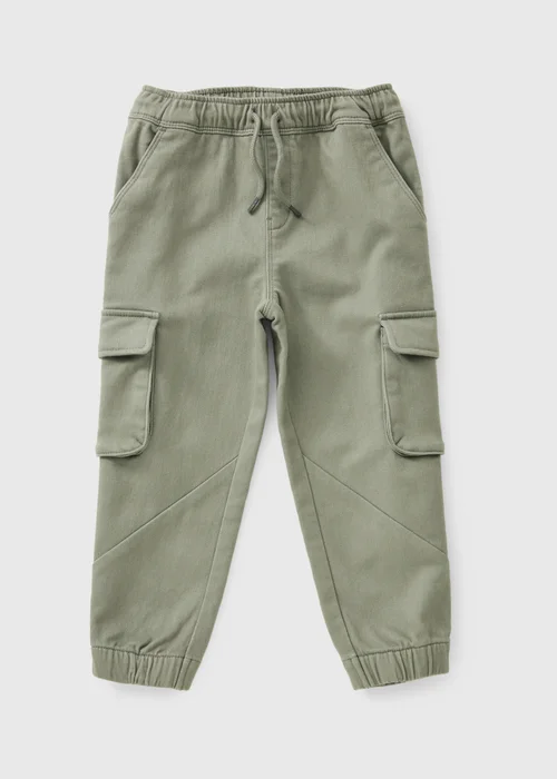 Boys Sage Green Twill Cargo Trousers (1-8yrs) - 2-3 Yrs Image 1
