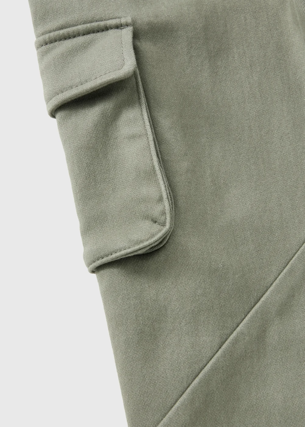 Boys Sage Green Twill Cargo Trousers (1-8yrs) - 2-3 Yrs Image 2