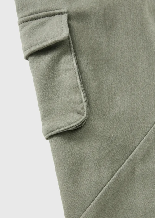 Boys Sage Green Twill Cargo Trousers (1-8yrs) - 2-3 Yrs Image 2