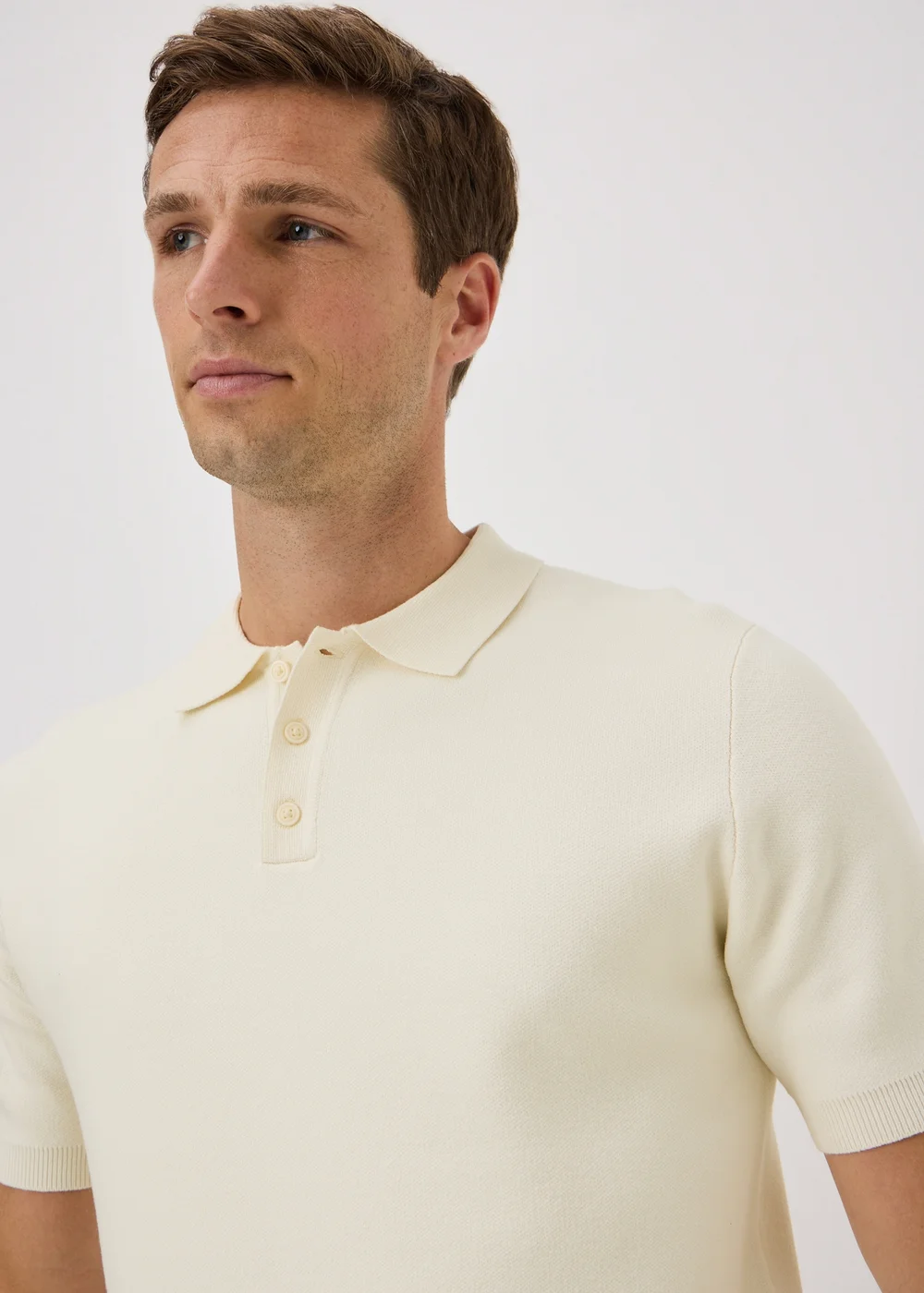 Ecru Polo Shirt - S Image 3