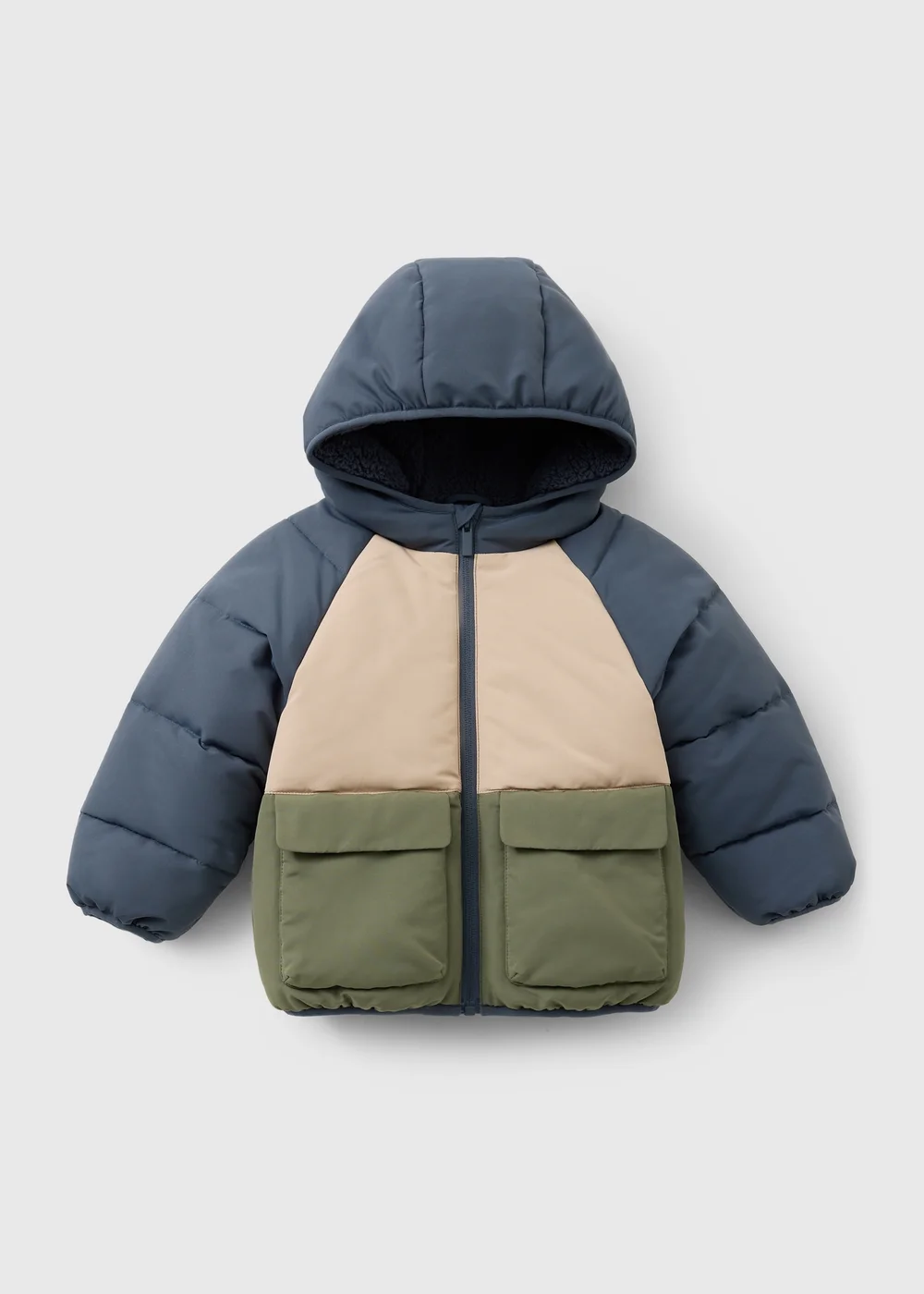 Boys Multicolour Cut & Sew Padded Coat (1-8yrs) - 1-1.5 Yrs Image 1