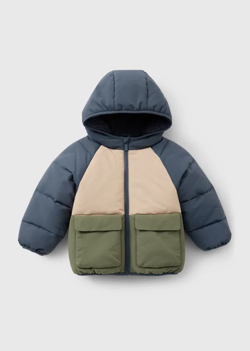 Boys Multicolour Cut & Sew Padded Coat (1-8yrs) - 1-1.5 Yrs Image 1