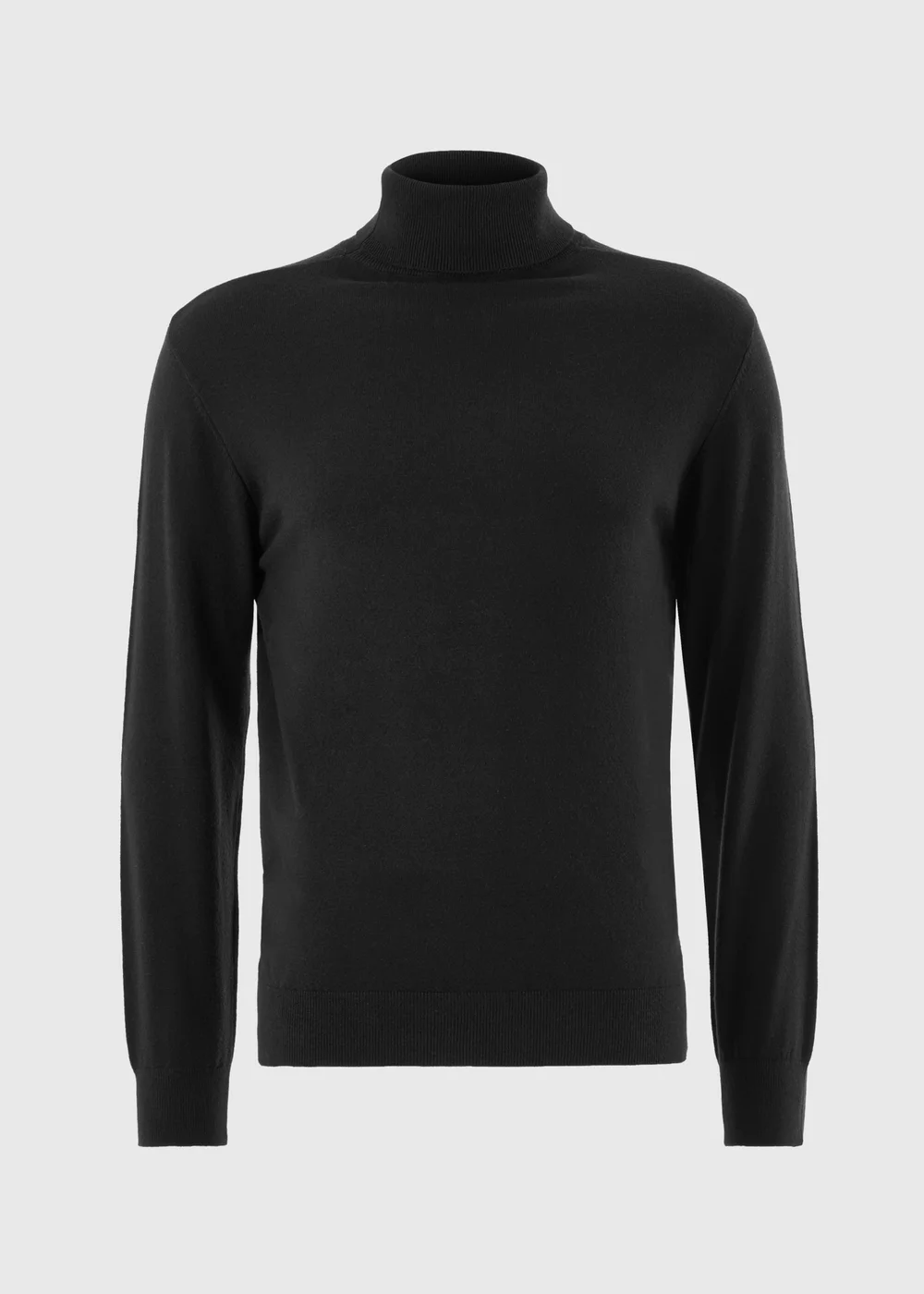 Black Smart Roll Neck Jumper - S Image 5