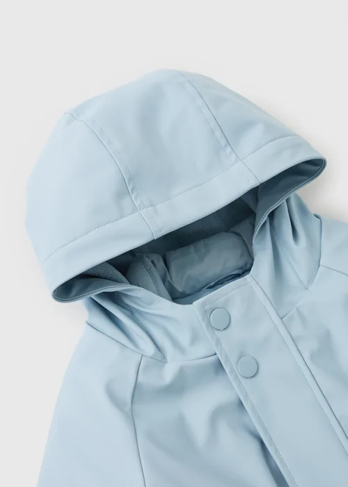 Girls Light Blue Faux Leather Raincoat (1-8yrs) - 1-1.5 Yrs Image 2