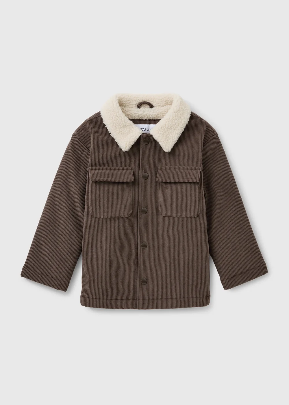 Girls Tan Sherpa Lined Shacket (1-8yrs) - 1-1.5 Yrs Image 1