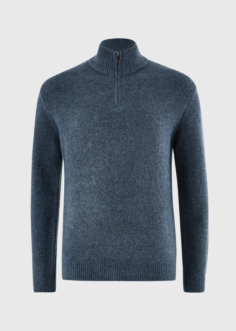Blue Cosy Quarter Zip Jumper - S Image 4