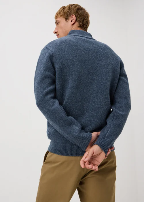 Blue Cosy Quarter Zip Jumper - S Image 2