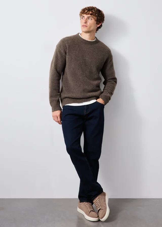 Brown Cosy Crew Neck Jumper