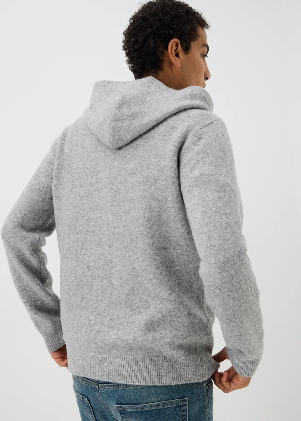 Grey Cosy Pull Over Hoodie - M Image 2
