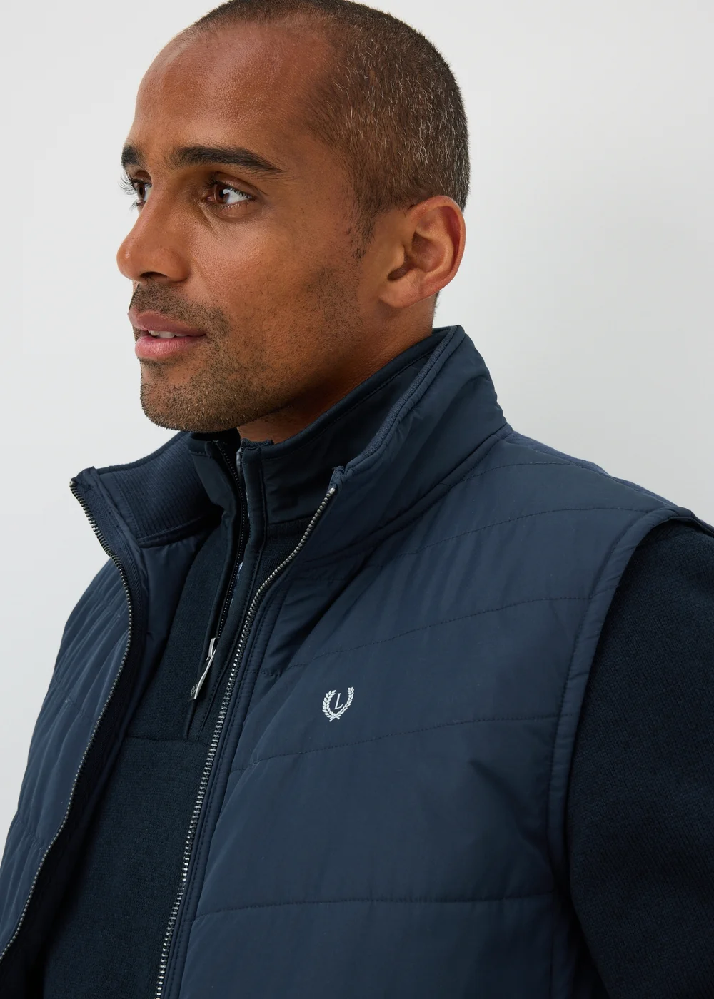 Lincoln Navy Quilted Smart Gilet - S Image 2