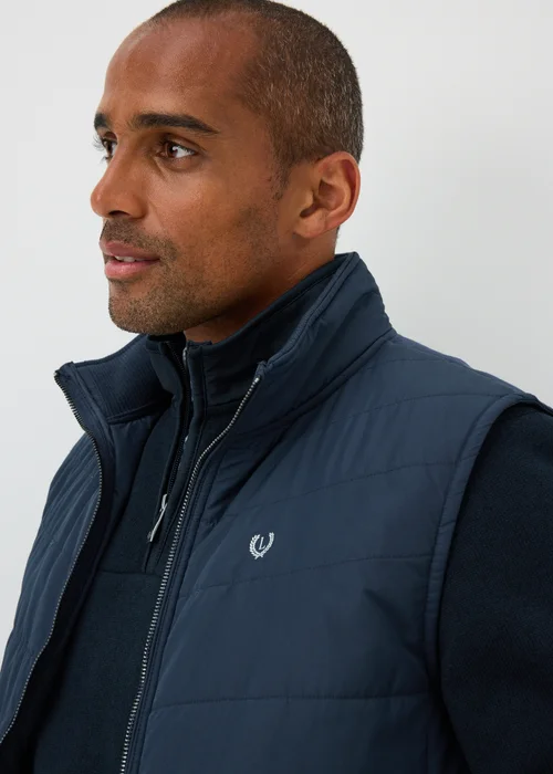 Lincoln Navy Quilted Smart Gilet - S Image 2