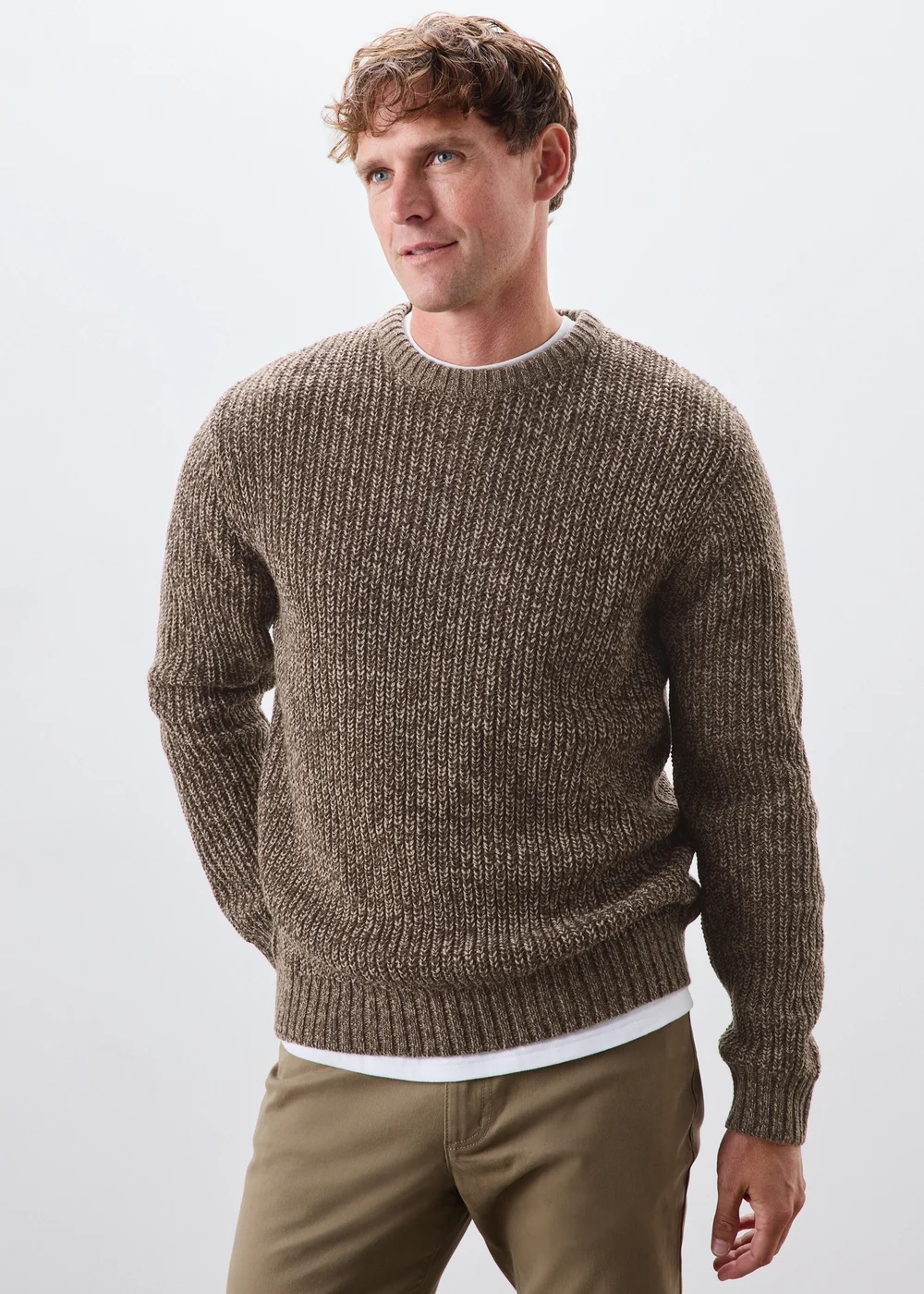 Lincoln Brown Crew Neck Jumper - S Image 1