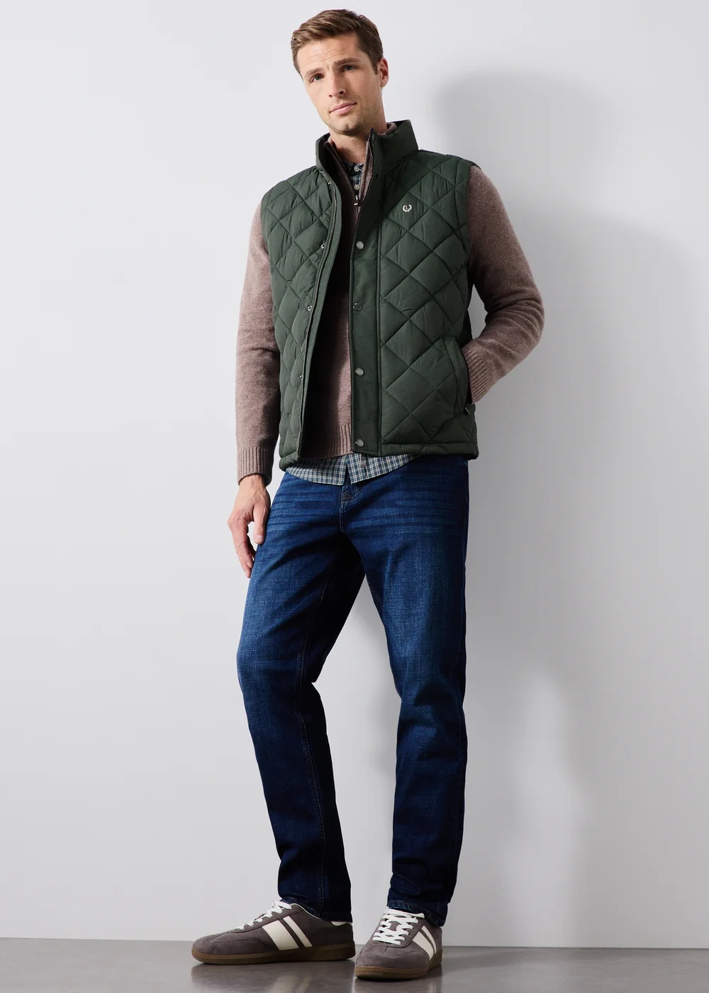 Lincoln Khaki Quilted Gilet - 3XL Image 2
