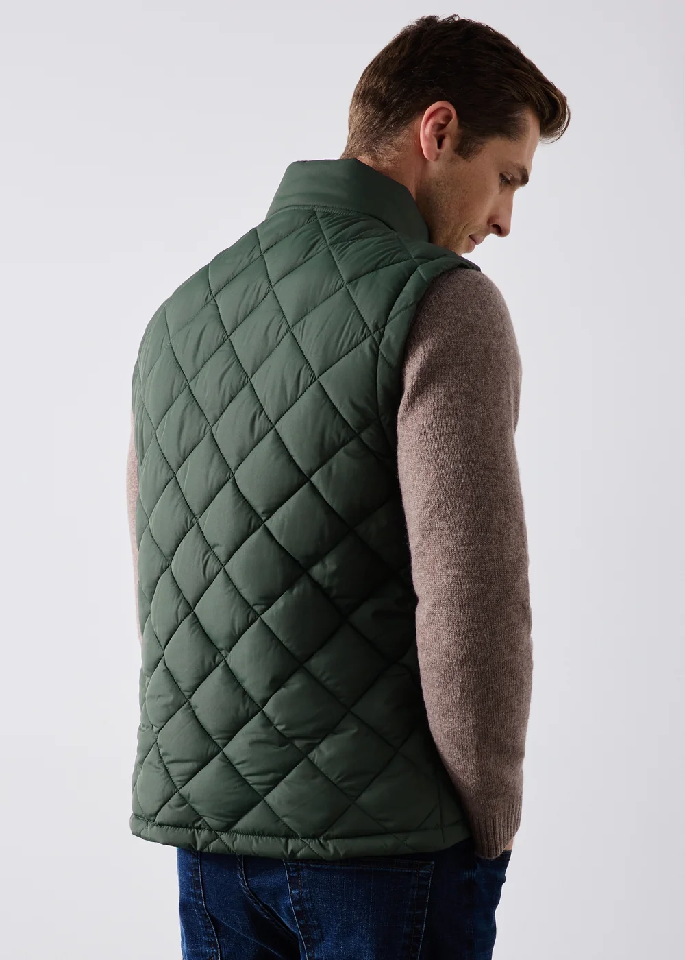 Lincoln Khaki Quilted Gilet - 3XL Image 3