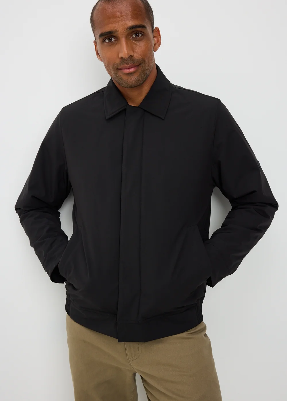 Lincoln Black Harrington Smart Collar Jacket - S Image 1