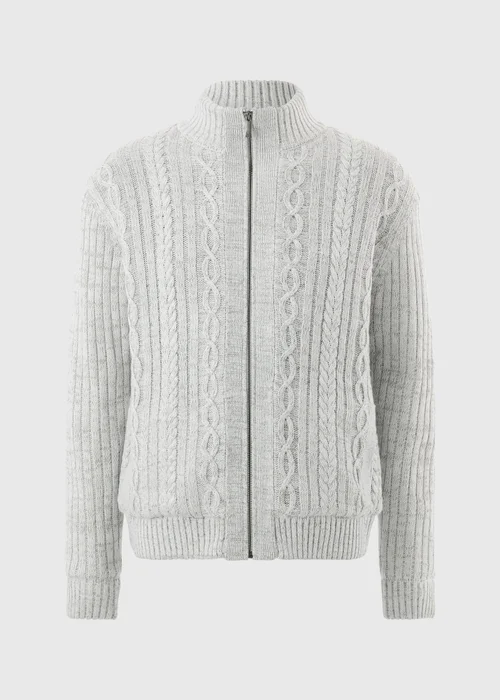 Ecru Heavyweight Borg Cardigan - S Image 5