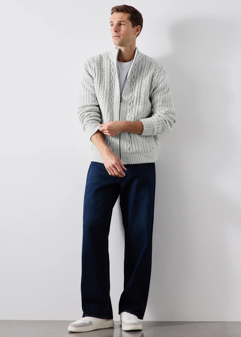 Ecru Heavyweight Borg Cardigan - S Image 4