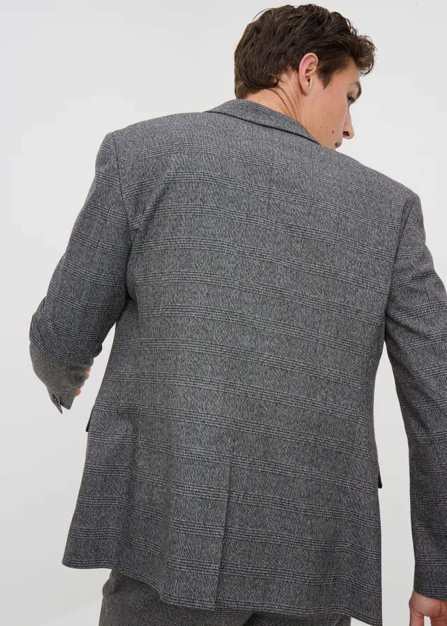 Taylor & Wright Heaton Grey Check Tailored Fit Suit Jacket