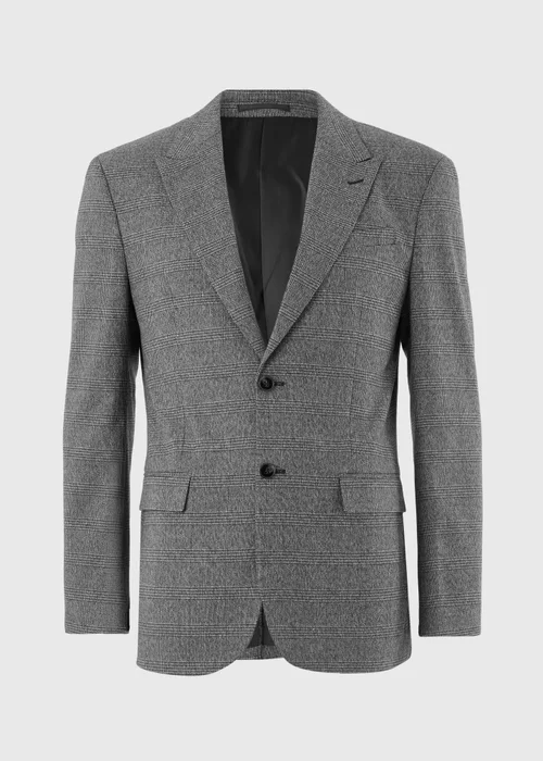 Taylor & Wright Heaton Grey Check Tailored Fit Suit Jacket - 34 Chest Short Image 5