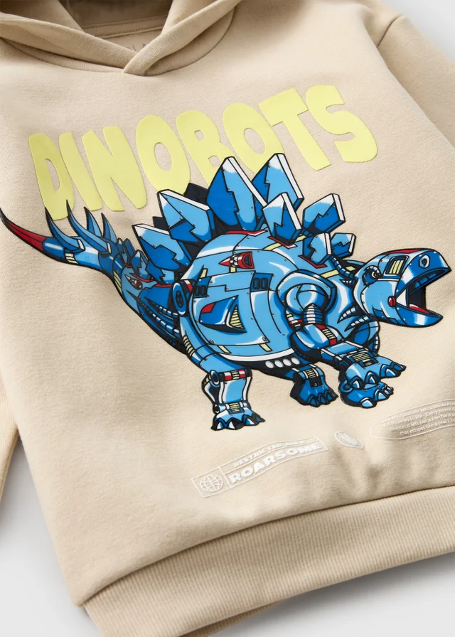 Boys Stone Dinosaur Hoodie (1-8yrs)