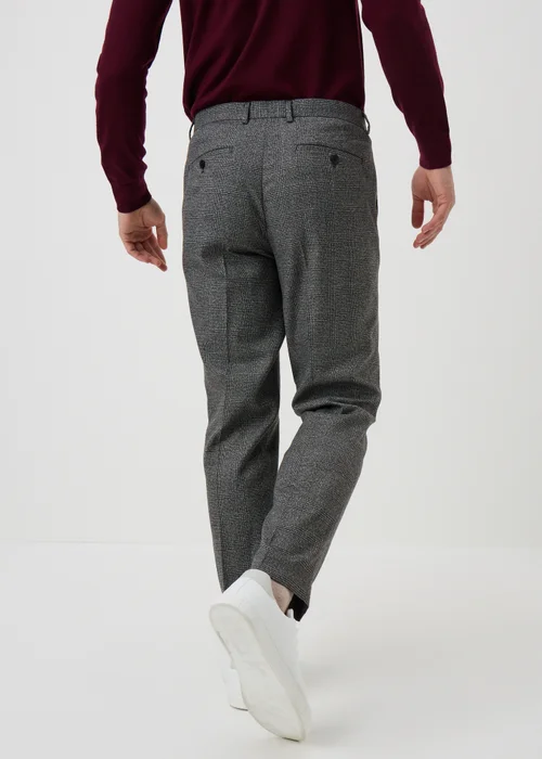 Taylor & Wright Heaton Grey Check Tailored Fit Suit Trousers - 26/L29 Image 2