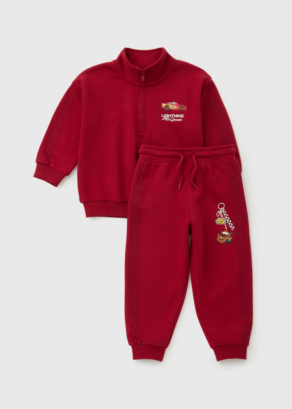 Disney Cars Boys Maroon Sweatshirt & Jogging Bottoms Set (1-7yrs) - 2-3 Yrs Image 1