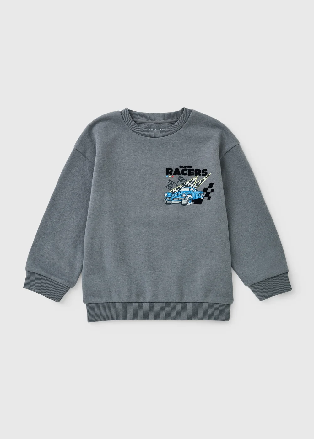 Boys Grey Cars Sweatshirt (1-8yrs) - 1-1.5 Yrs Image 1
