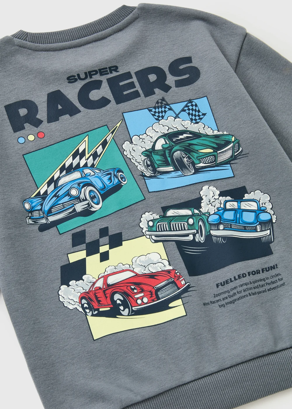 Boys Grey Cars Sweatshirt (1-8yrs) - 1-1.5 Yrs Image 2