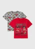 Disney Cars 2 Pack Boys Red T-Shirts (1-7yrs) - 1-1.5 Yrs Image 1